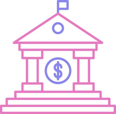 Banka Satırı İki Renk Simgesi