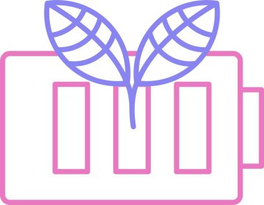 Eko Batarya Hattı İki Renk Simgesi