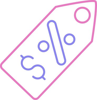 Fiyat Etiketi Satırı İki Renk Simgesi