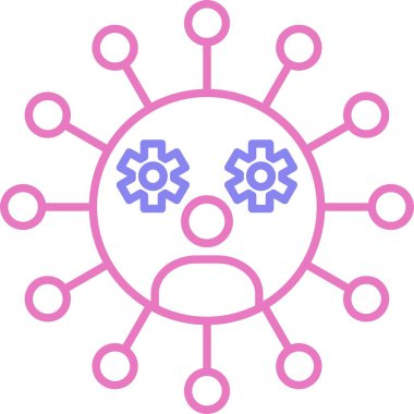 Sosyal Ağ Satırı İki Renk Simgesi