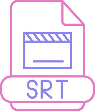 Srt Satırı İki Renk Simgesi