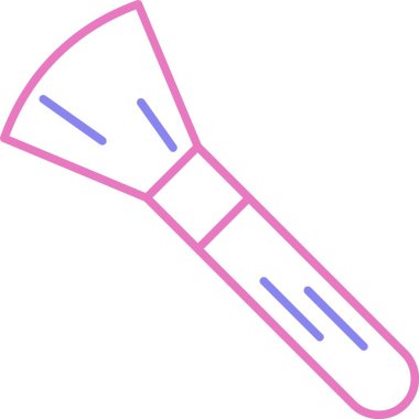 Kırmızı Fırça Çizgisi İki Renk Simgesi