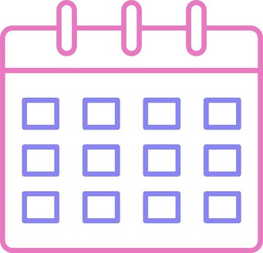 Takvim Satırı İki Renk Simgesi