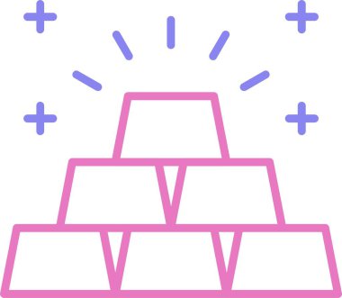 Altın Giriş Satırı İki Renk Simgesi