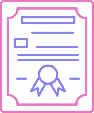 Sertifika Satırı İki Renk Simgesi