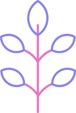 Yaprak Satırı İki Renk Simgesi