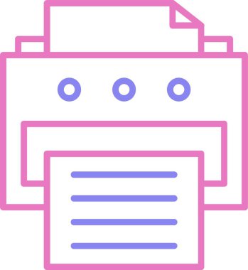 Yazıcı Satırı İki Renk Simgesi