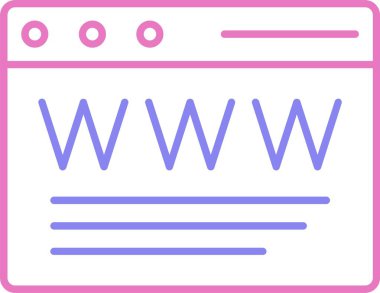 Tarayıcı Satırı İki Renk Simgesi