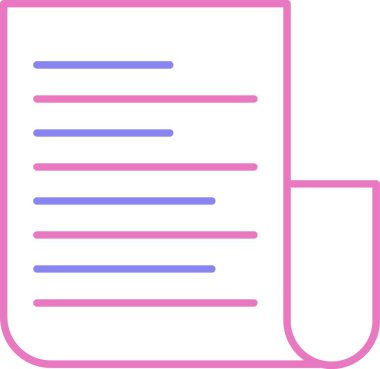 Cv Satır İki Renk Simgesi