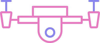 Drone Çizgisi İki Renk Simgesi