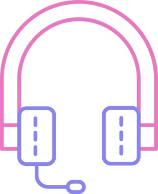 Kulaklık Satırı İki Renk Simgesi