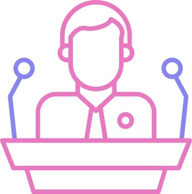 Konuşma Satırı İki Renk Simgesi