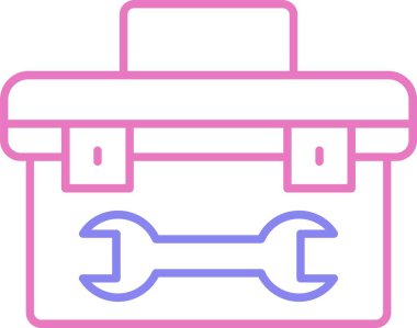 Araç Kutusu Satırı İki Renk Simgesi