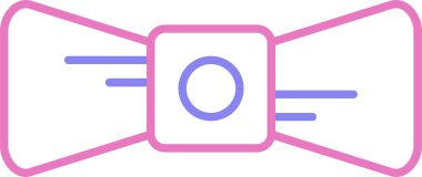 Baş Kravat Çizgisi İki Renk Simgesi