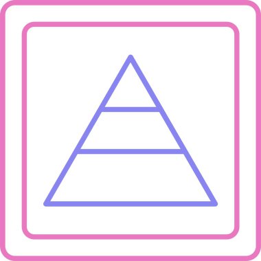 Piramit Satırı İki Renk Simgesi