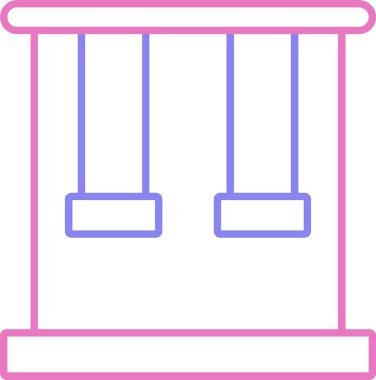 Trapez Çizgisi İki Renk Simgesi