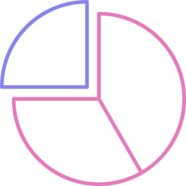 Pasta Çizelgesi İki Renk Simgesi