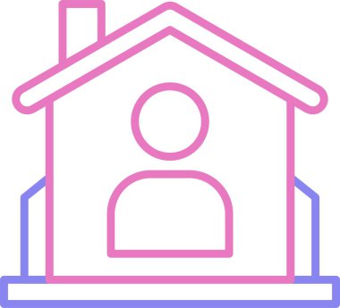 Yerleşik Kullanıcı Satırı İki Renk Simgesi