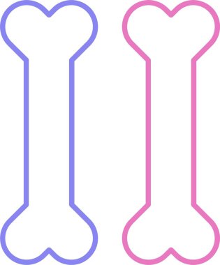 Kemik Çizgisi İki Renk Simgesi