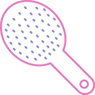 Saç fırçası Çizgisi İki Renk Simgesi