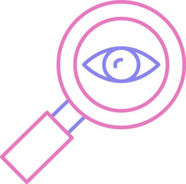 Oftalmoloji Satırı İki Renk Simgesi