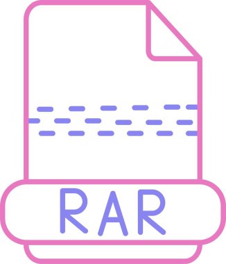 Rar Satırı İki Renk Simgesi