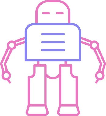 Robot Satırı İki Renk Simgesi