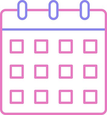 Takvim Satırı İki Renk Simgesi