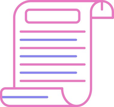 Diploma Satırı İki Renk Simgesi