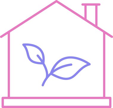 Eko Ev Satırı İki Renk Simgesi