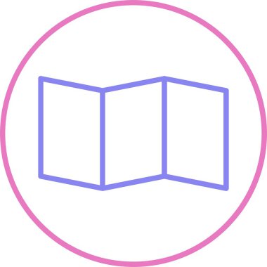 Harita Satırı İki Renk Simgesi