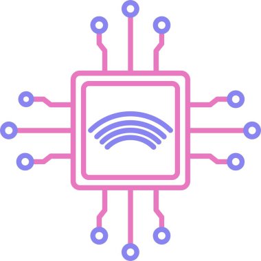 Çip Satırı İki Renk Simgesi