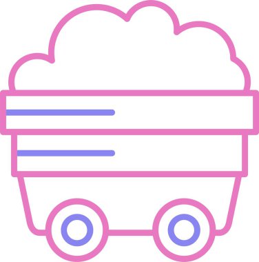 Kömür Çizgisi İki Renk Simgesi