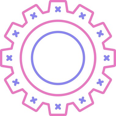 Çarklı Satır İki Renkli Simge