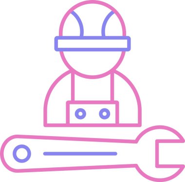 Mekanik Satır İki Renk Simgesi