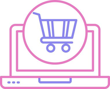 Satışlar Çevrimiçi İkinci Renk Simgesi