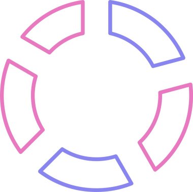 Pasta Çizelgesi İki Renk Simgesi