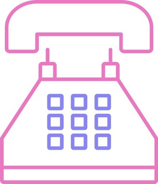 Telefon Hattı İki Renk Simgesi