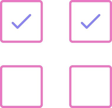 Kutu Satırı 2 Renk Simgesini Kontrol Et