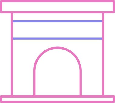 Şömine Satırı İki Renk Simgesi