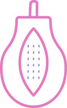 Papaya Satırı İki Renk Simgesi