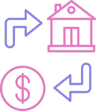 Özellik Takas Satırı İki Renk Simgesi