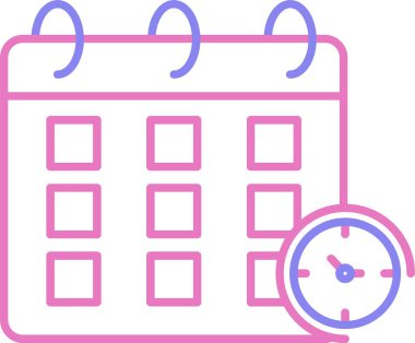 Zaman Çizelgesi İki Renk Simgesi