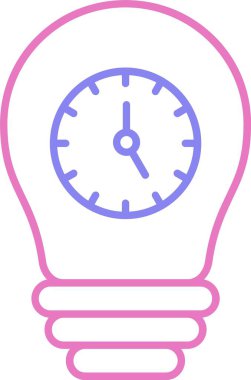 Zaman Yönetimi Satırı İki Renk Simgesi