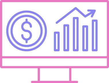 Analitik Satır İki Renk Simgesi