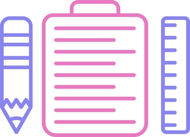 Pano Satırı İki Renk Simgesi