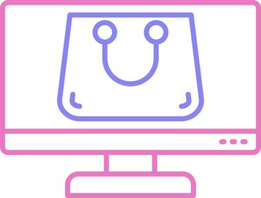 Ticaret Satırı İki Renk Simgesi