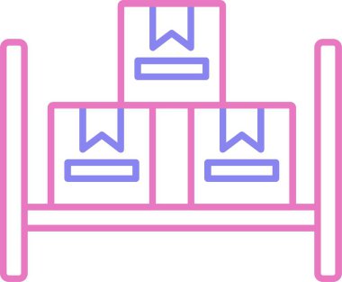 Menkul Kıymetler Çizgisi İki Renk Simgesi