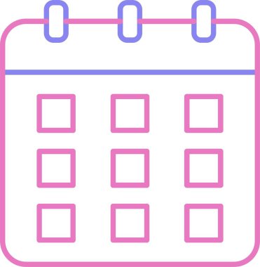 Takvim Satırı İki Renk Simgesi