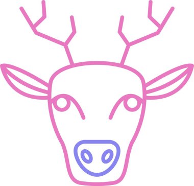 Geyik Çizgisi İki Renk Simgesi